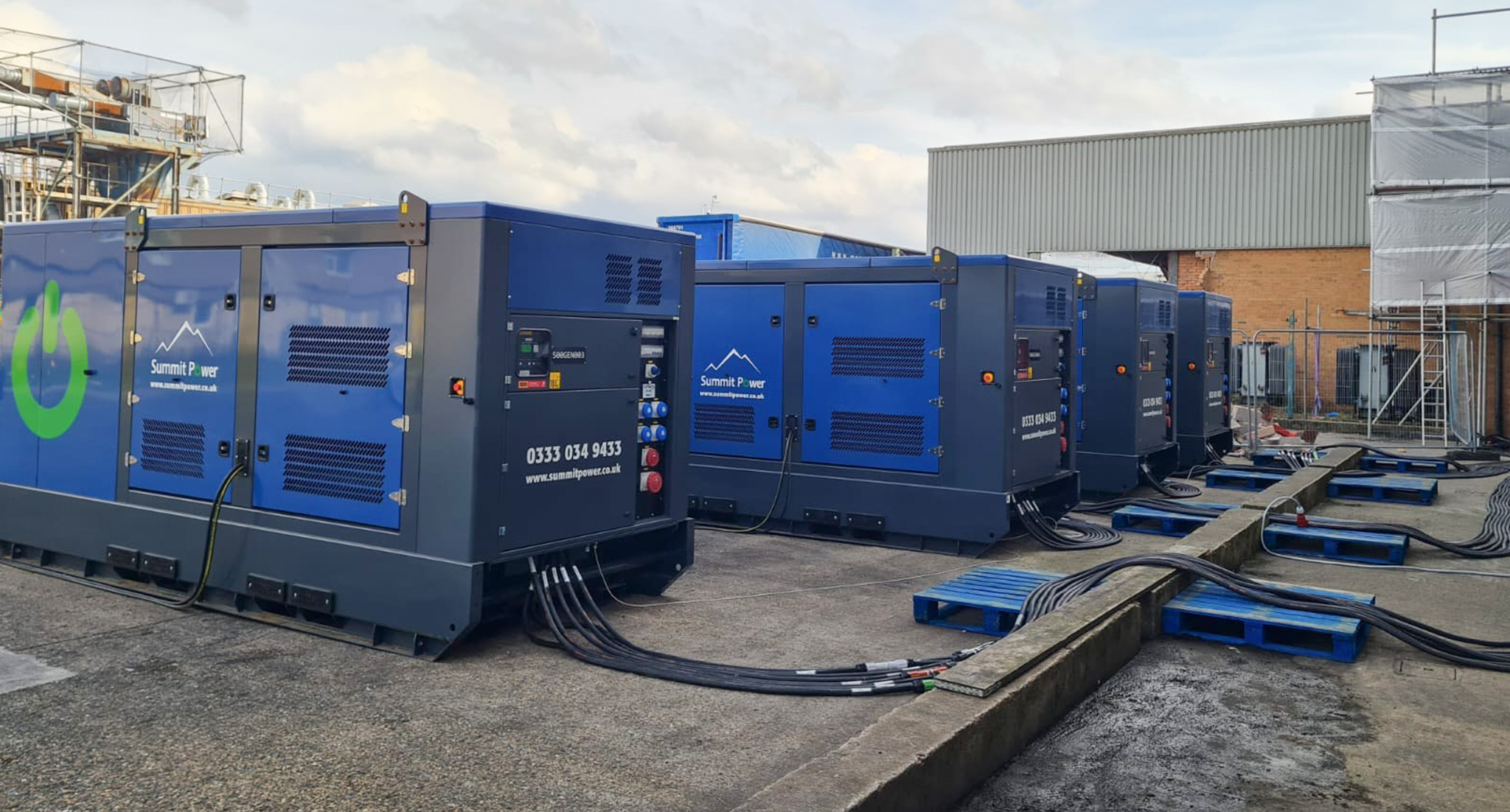 x4 500kVA Stage V Generators - Cereal Factory